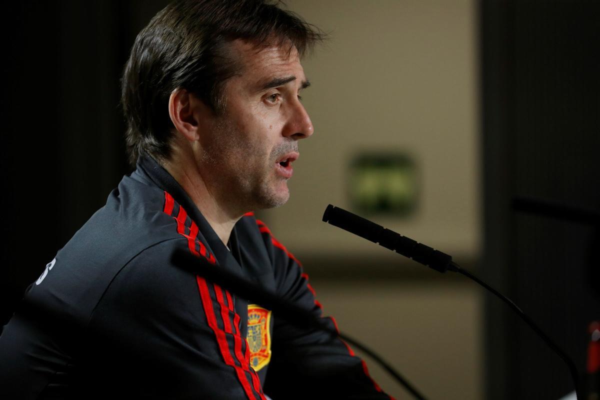 El seleccionador español, Julen Lopetegui.