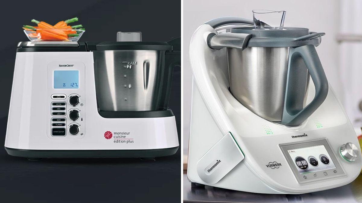 Els robots de cuina Monsieur Cuisine (esquerra), de Lidl, i Thermomix