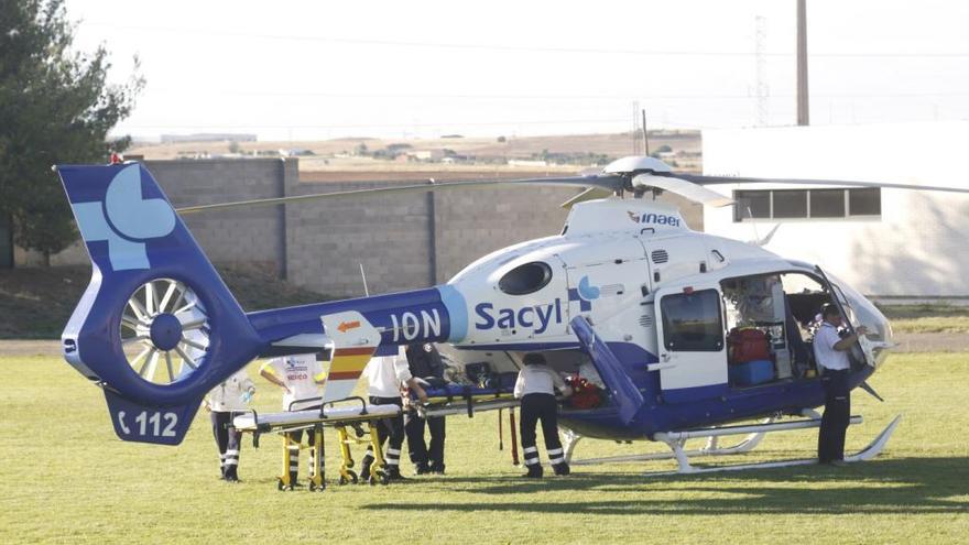 Helicóptero del Sacyl.