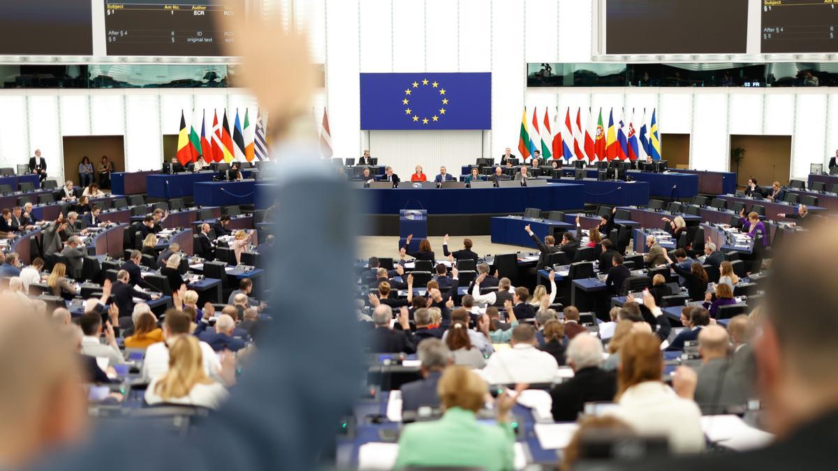Votación en el pleno del Parlamento Europeo