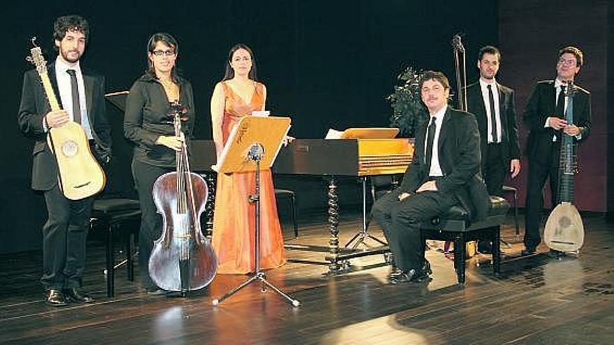 El conjunto asturiano «Forma Antiqva», en el concierto que ofreció en el teatro Real de Madrid.