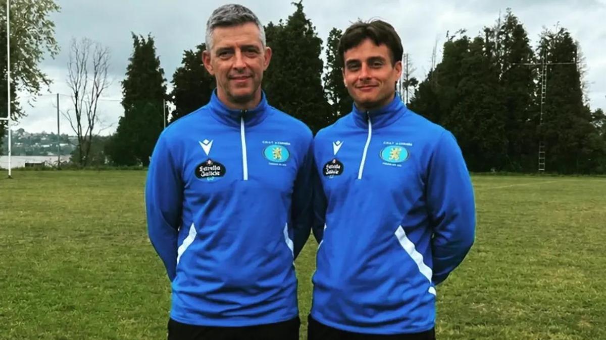 Jos Portos y Gonzalo Pozo, con la equipación del CRAT.
