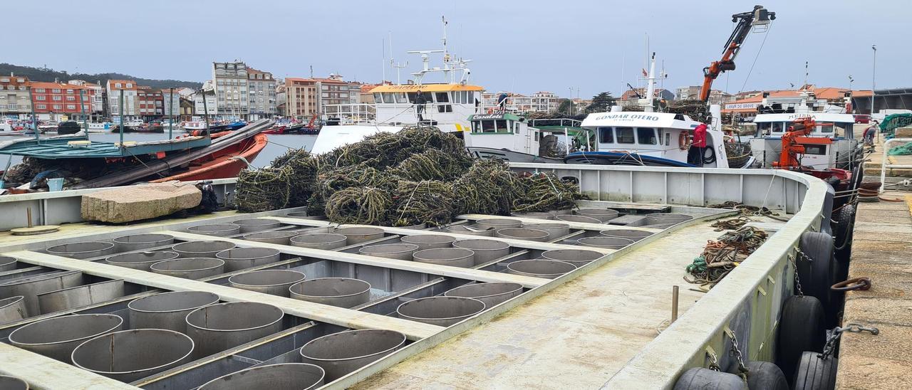 Una vista del saturado puerto de O Corgo.