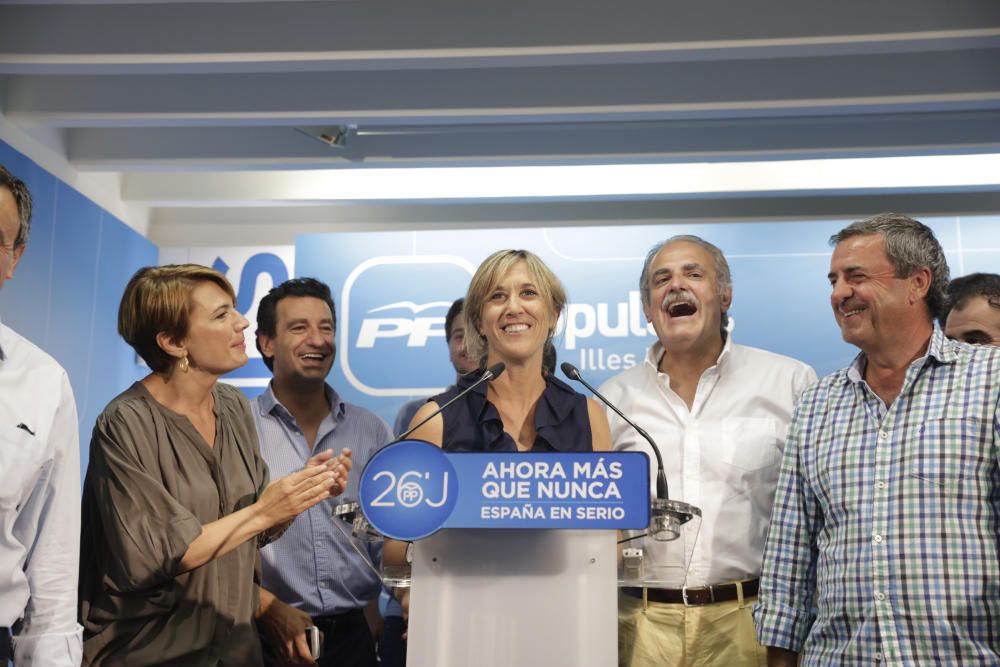 Recuento electoral en la sede del PP balear