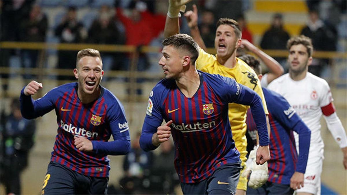 Lenglet salvó al Barça en el último suspiro con este gol de cabeza