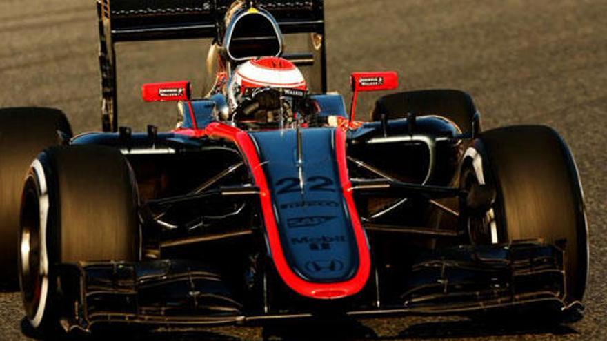 Jenson Button, esta mañana en Montmeló.