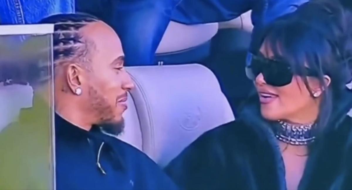 Kim Kardashian y Lewis Hamilton se dejaron ver juntos en la Super Bowl 2026