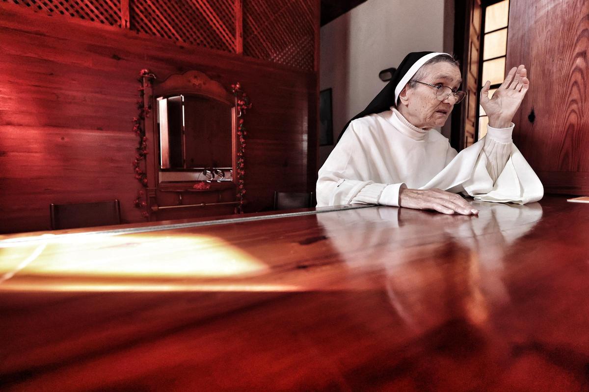 Sor María Cleofé López, en el convento de Santa Catalina.
