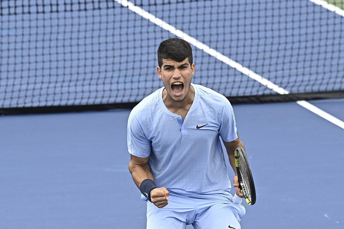 Alcaraz, eufórico tras ganar y confirmar el pase al cuadro final del Masters 1000 de Cincinnati