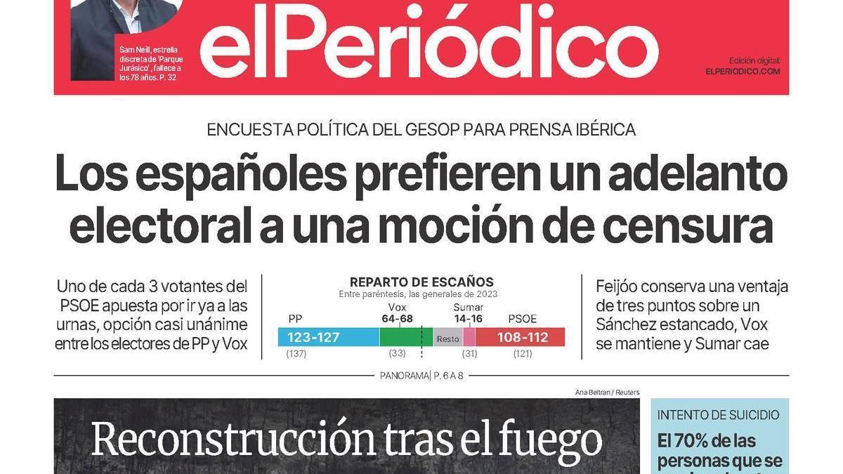 La portada de EL PERIÓDICO del 14 de julio de 2026