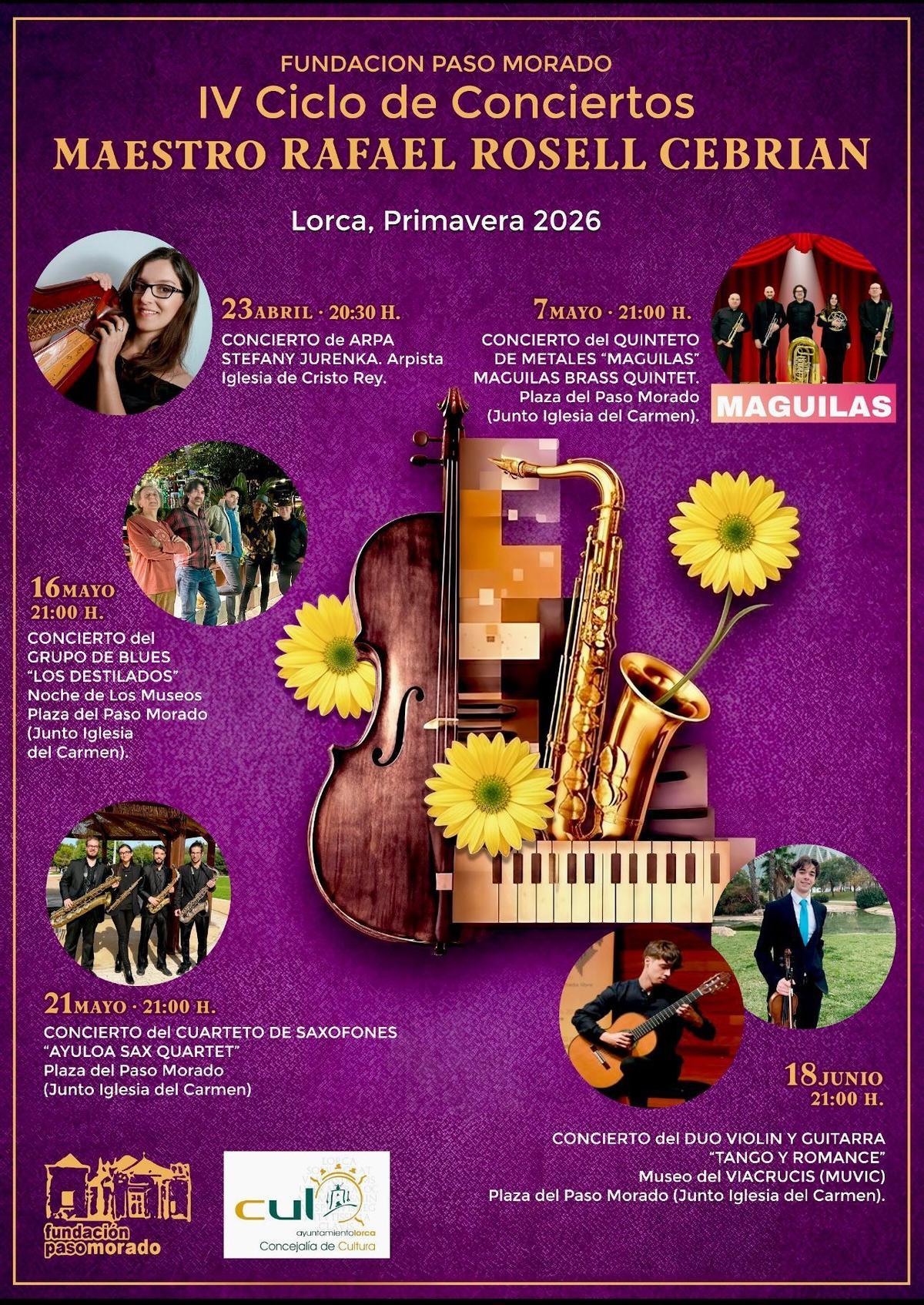 Cartel anunciador del ciclo de conciertos.