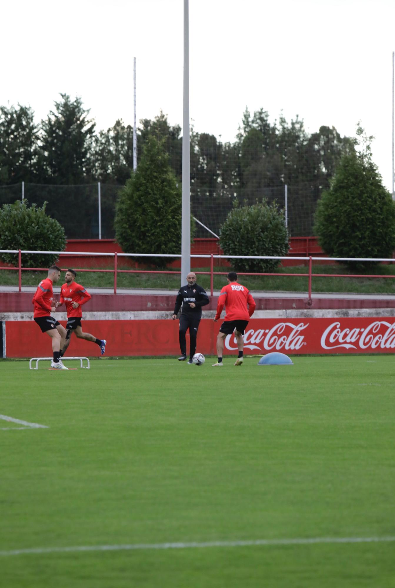 En imágenes: Entrenamiento del Sporting en Mareo