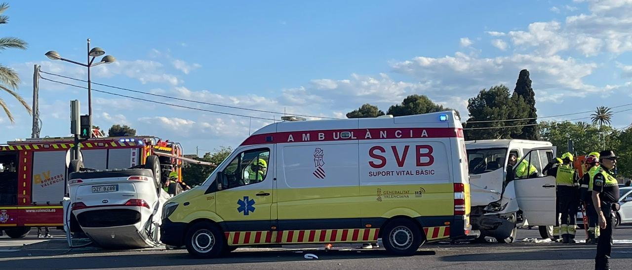 Grave accidente en el Bulevar Sur de València