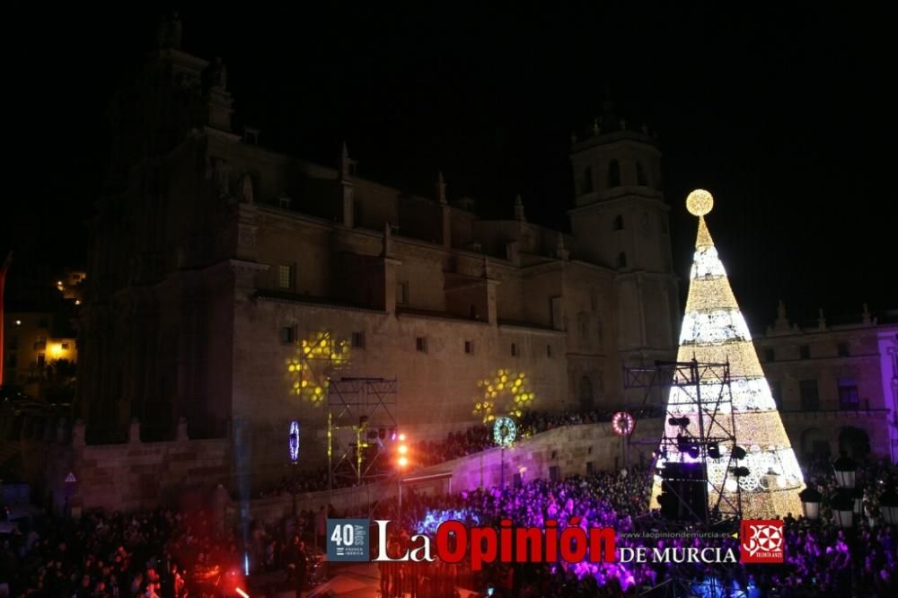 Encendido de luces de Navidad en Lorca