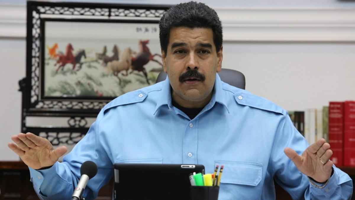 Nicolás Maduro, durante la reunión de su Gabinete, este jueves en Caracas.