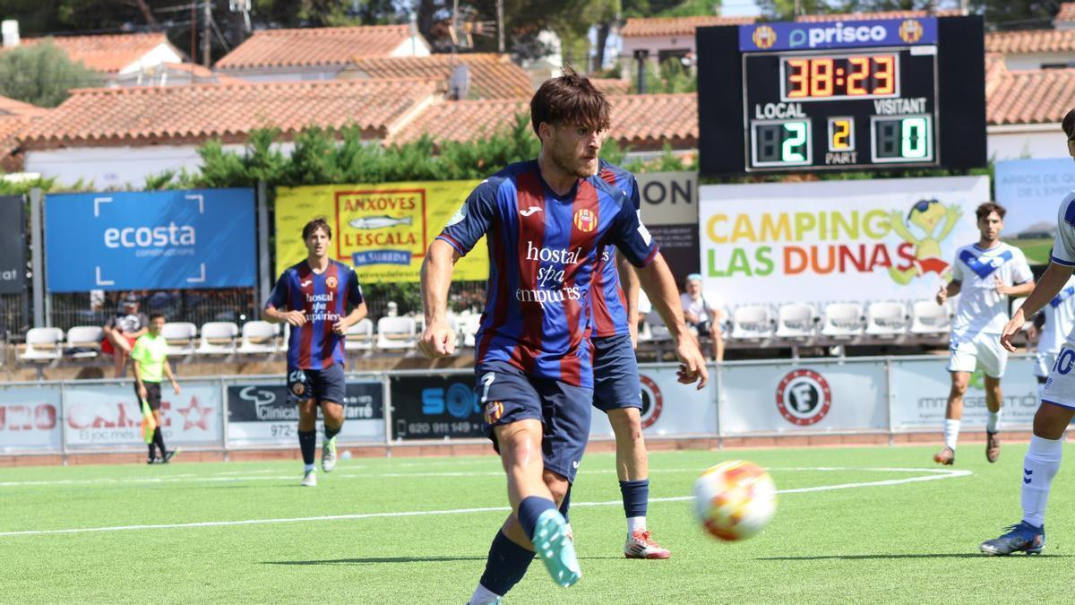 Xavi Germán, en acció durant un partit aquesta temporada