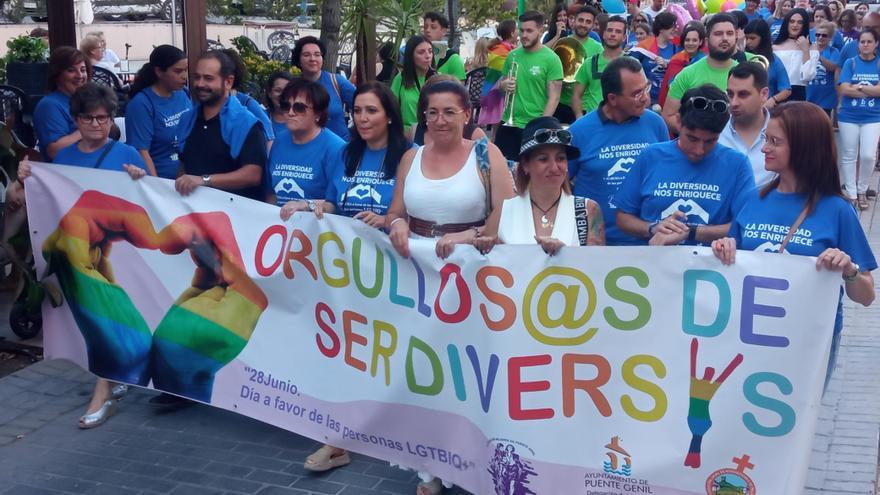 Marcha a favor de los derechos Lgtbi y contra la homofobia en Puente Genil