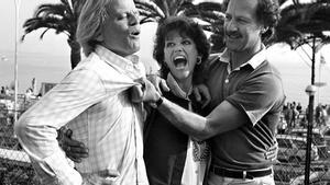 Con Klaus Kinski y Claudia Cardinale en el Festival de Cannes de 1982.