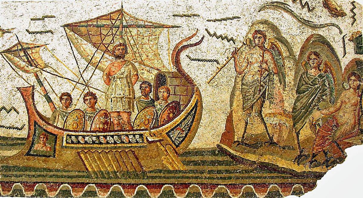 Restos del Palacio de Ulises en ítaca