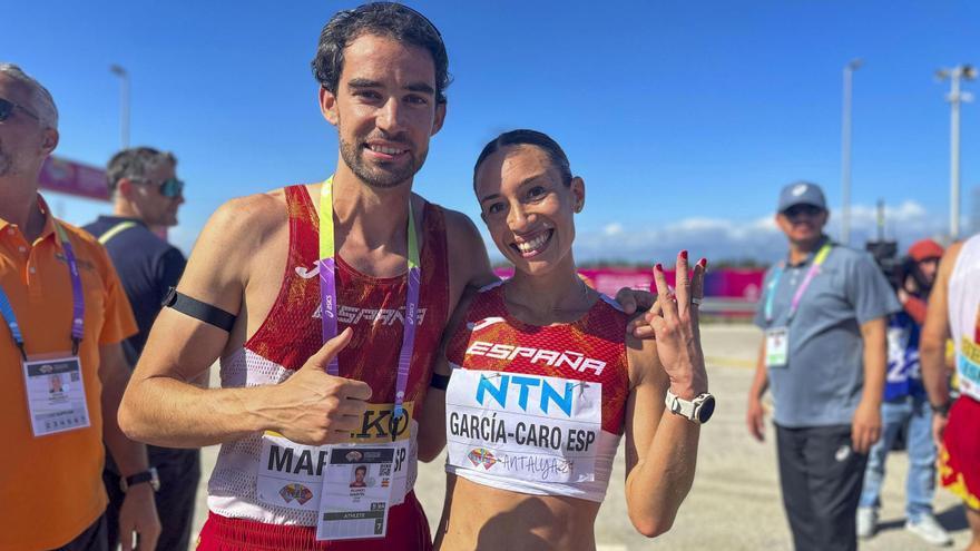 Álvaro Martín y Laura Martín-Caro, tras la prueba.