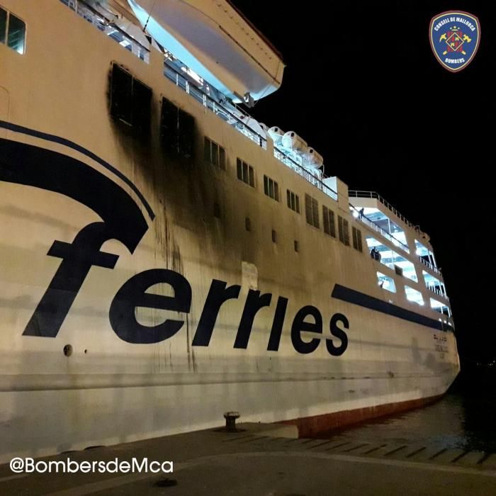 Un incendio obliga a desviar un ferry de la ruta Marsella-Argel a Alcúdia