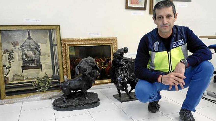 Olis de Picasso, escultures de Benlliure i quadres de Goya o  Sempere, falsos, entre les obres confiscades