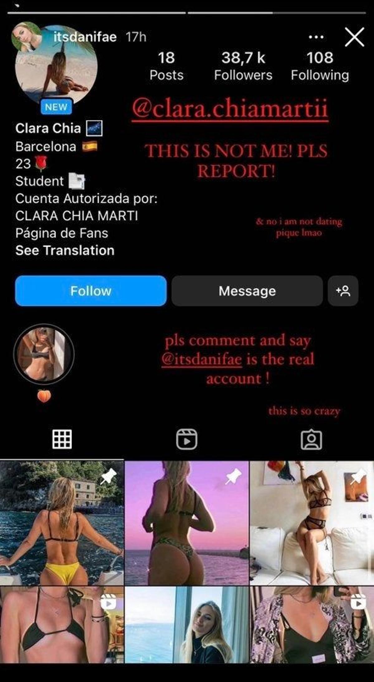 La chica real del vídeo que supuestamente hizo la novia de Piqué