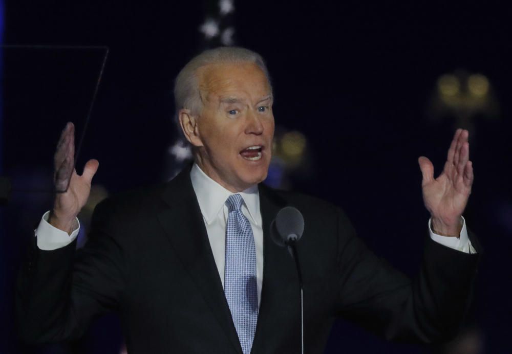 Joe Biden celebra su victoria en las elecciones de EEUU.