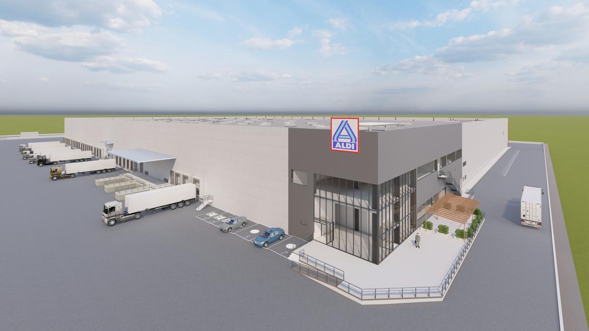 Proyecto de la plataforma logística de Aldi en Sagunt.