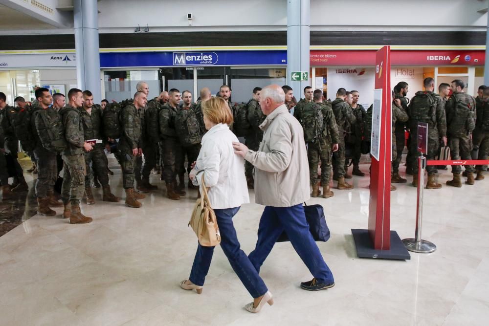 Salida de militares asturianos para Polonia