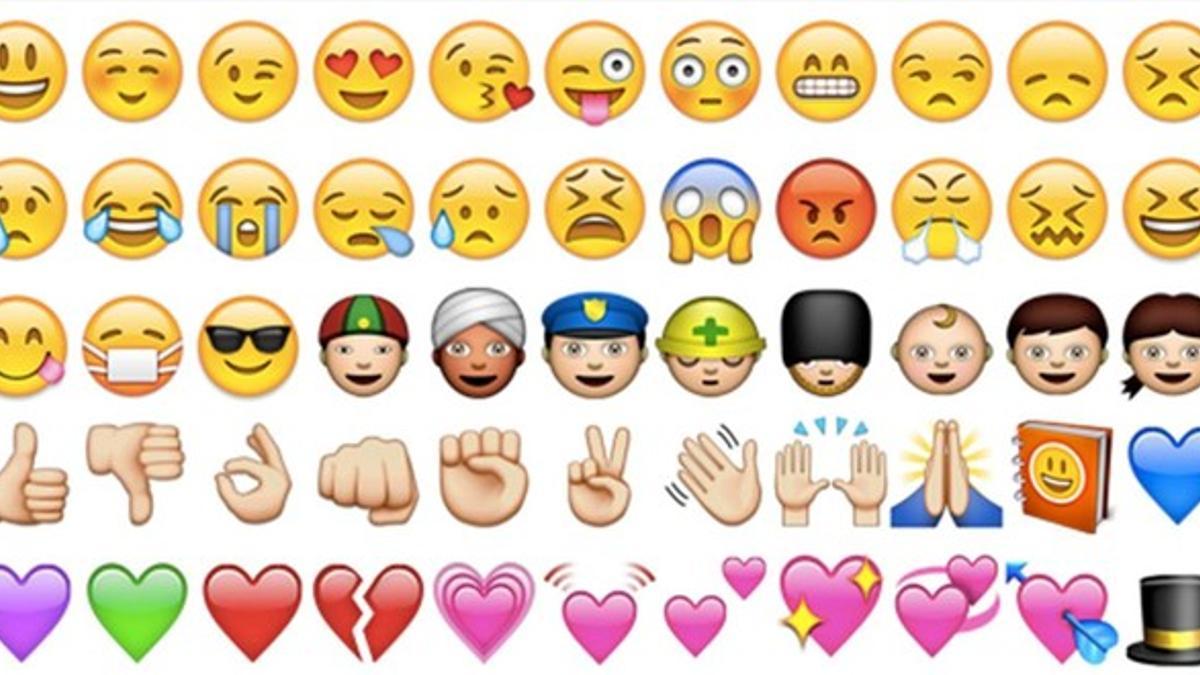 Varios tipos de emoticonos.