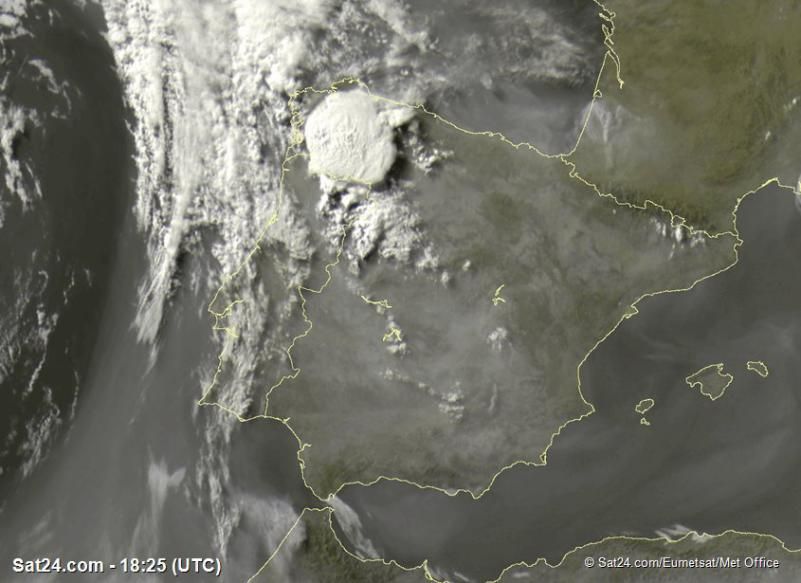 Imagen de satélite de la tormenta. 