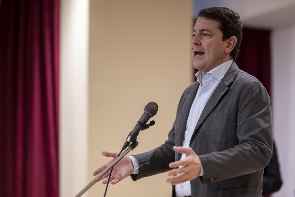 El presidente de la Junta de Castilla y León, Alfonso Fernández Mañueco