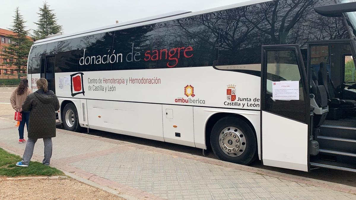 Autobús de donantes de sangre.