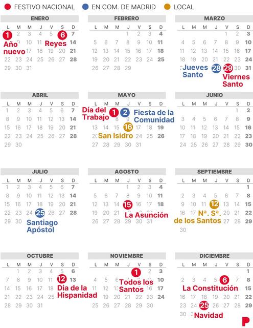 Calendario Laboral Móstoles 2024
