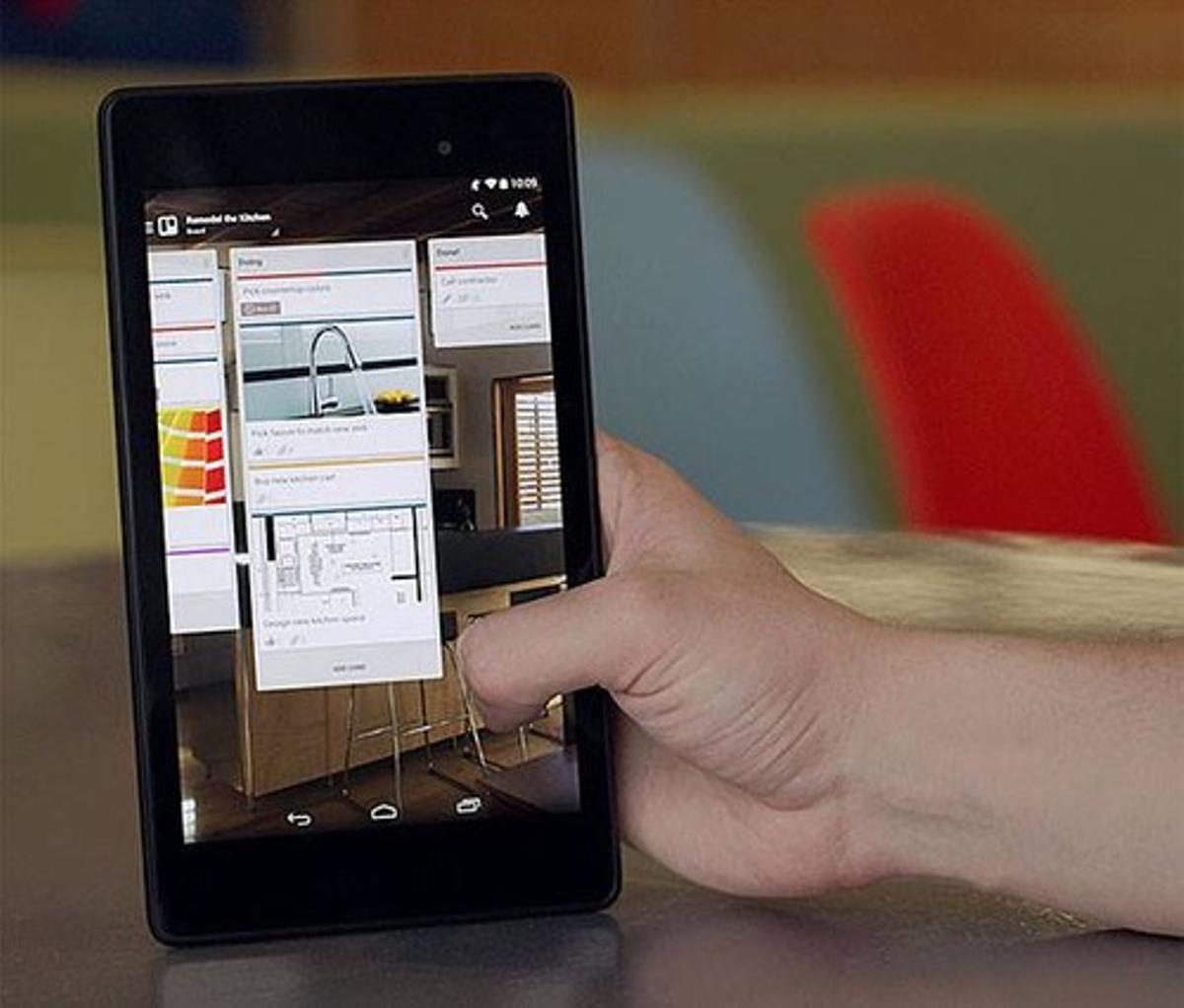 Imatge de l’’app’ Trello en un dispositiu mòbil.