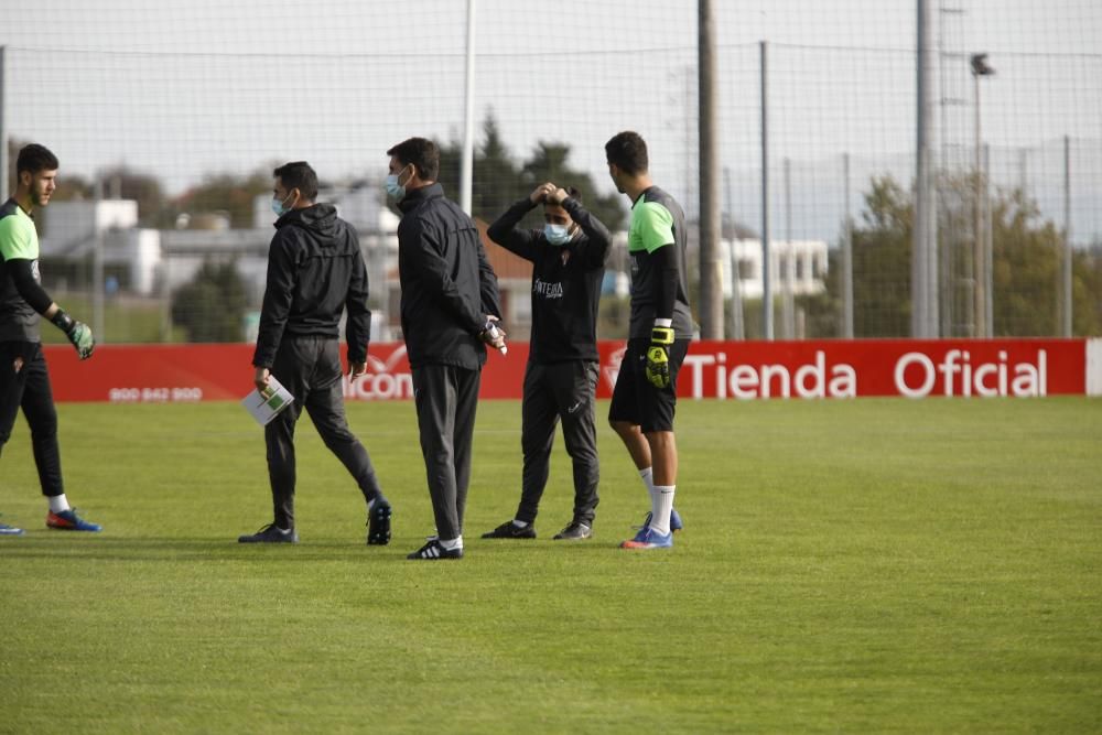 Entrenamiento del Sporting en Mareo.