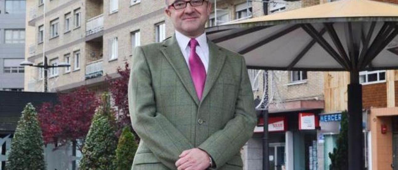 José Antonio Gómez Rodríguez, en la plaza de la Gesta en Oviedo.