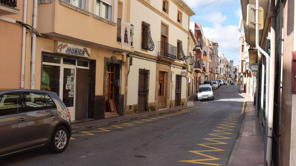 Una de las calles por las que discurre la procesión de Santa María Magdalena