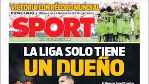 Portada de SPORT del 18 de marzo