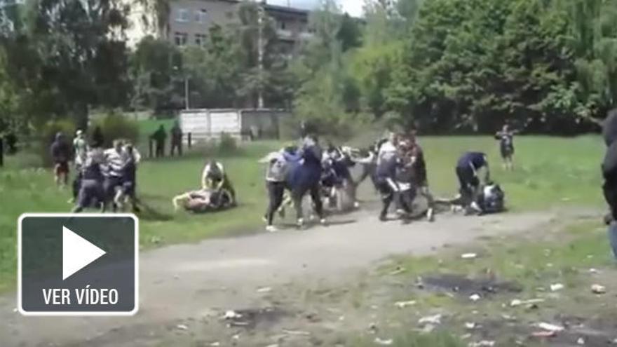 El entrenamiento de los &#039;hooligans&#039; rusos&#039;.