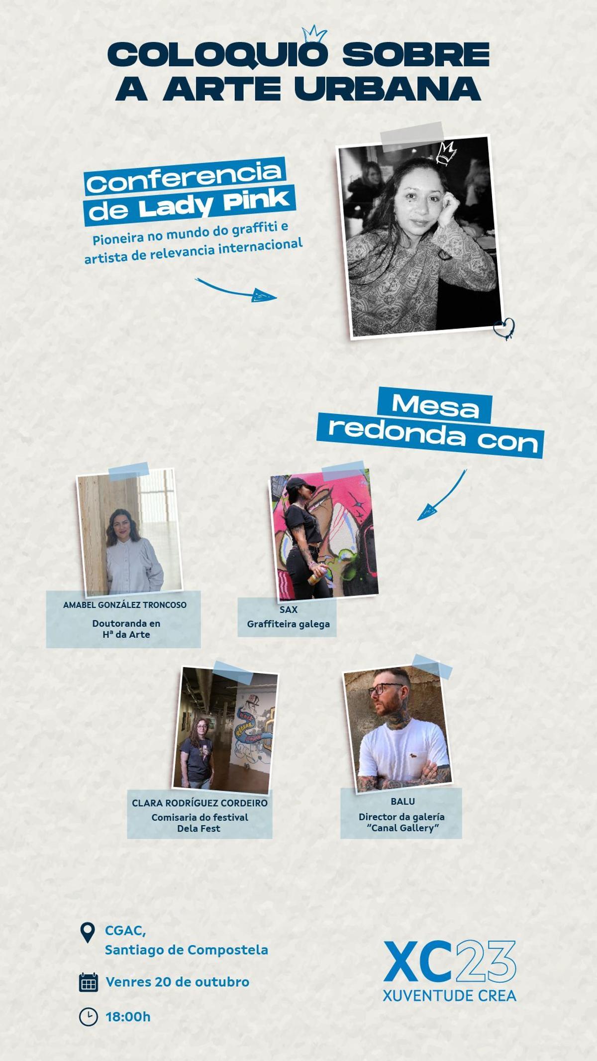 Cartel de la mesa redonda de hoy en el CGAC.