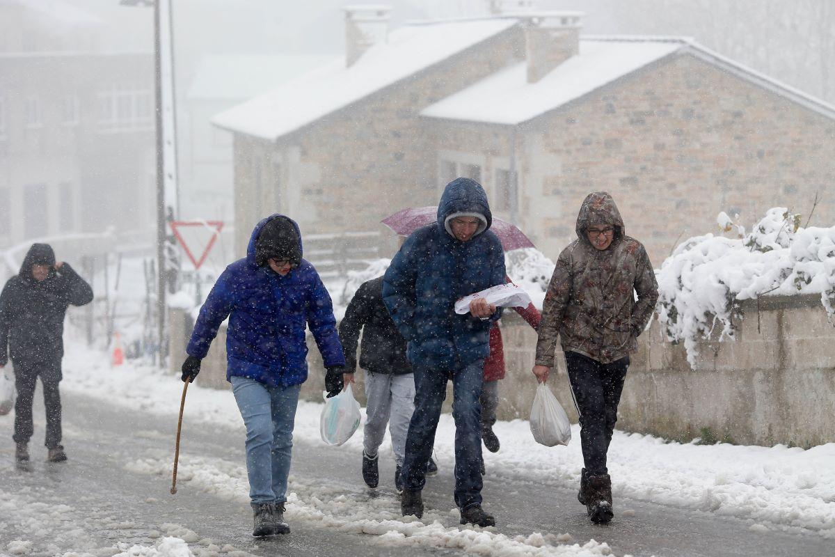 La cota de nieve en Galicia desciende hasta los 500 metros esta semana.