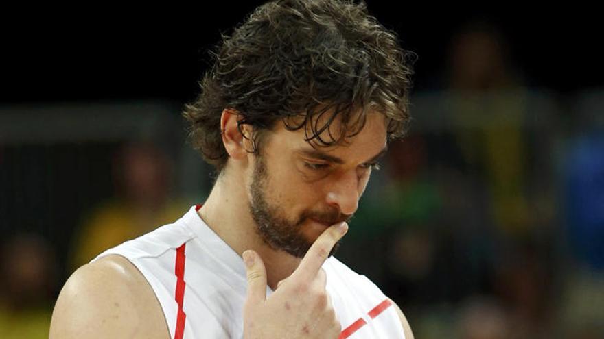 Gasol durante el partido frente a Brasil