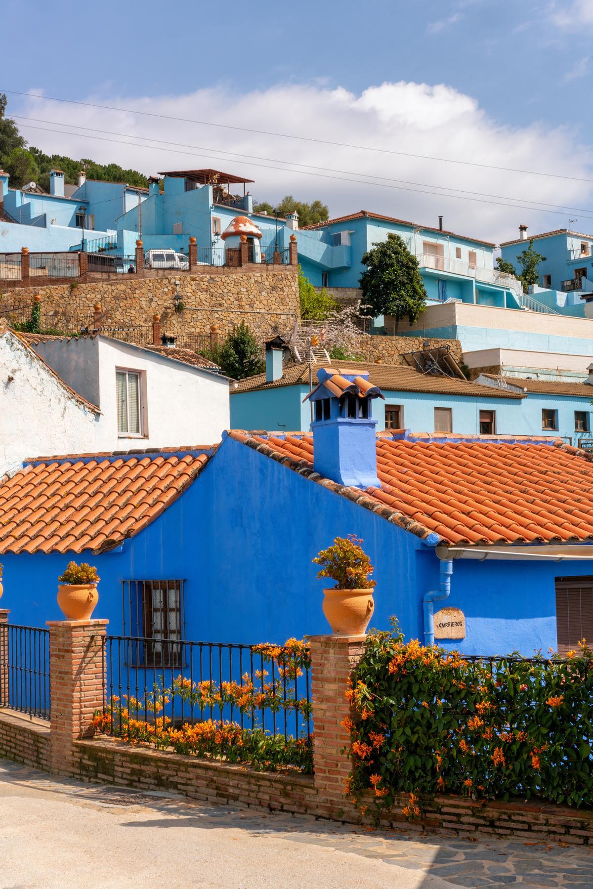 Las calles del pueblo azul de Júzcar
