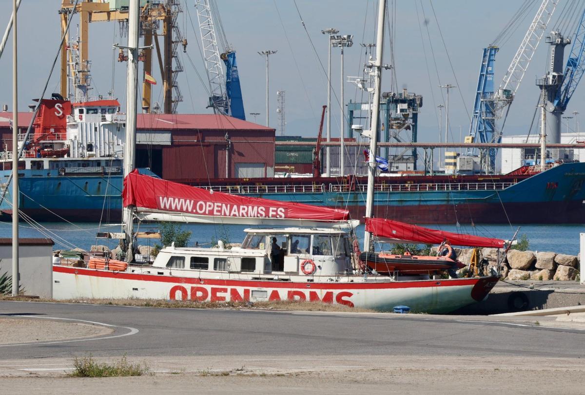 Open Arms en el Port de Sagunt.
