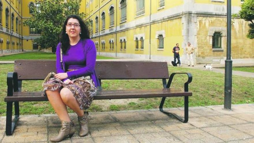 María Sánchez Pérez, en el campus del Milán, en Oviedo.