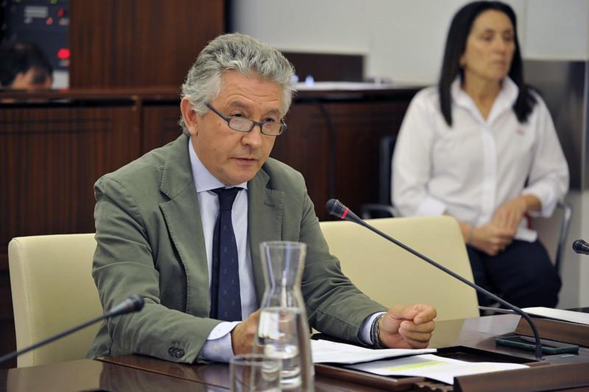 Ricardo Romero, en la comisión celebrada este pasado lunes en la Asamblea de Extremadura.