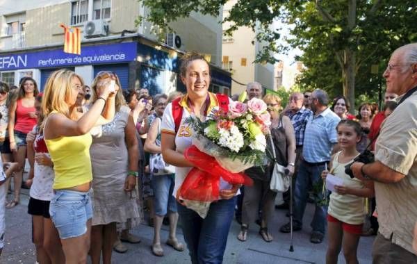 Recibimiento a Andrea Blas a su llegada