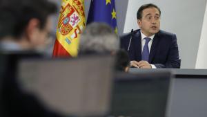 José Manuel Albares, durante la rueda de prensa posterior al Consejo de Ministros.